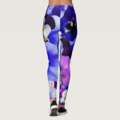 Blaue Blume Leggings (Rückseite)