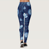 Blaue Blume Leggings (Rückseite)