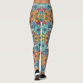Blaue Blume Leggings (Rückseite)