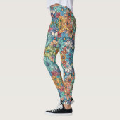 Blaue Blume Leggings (Links)