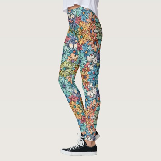 Blaue Blume Leggings (Links)