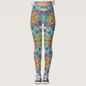 Blaue Blume Leggings (Vorderseite)
