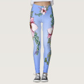 Blaue Blume Leggings (Vorderseite)