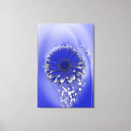Blaue Blume Leinwanddruck (Vorderseite)
