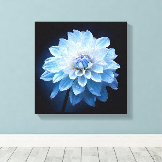 Blaue Blume Leinwanddruck (Insitu (Holzboden))
