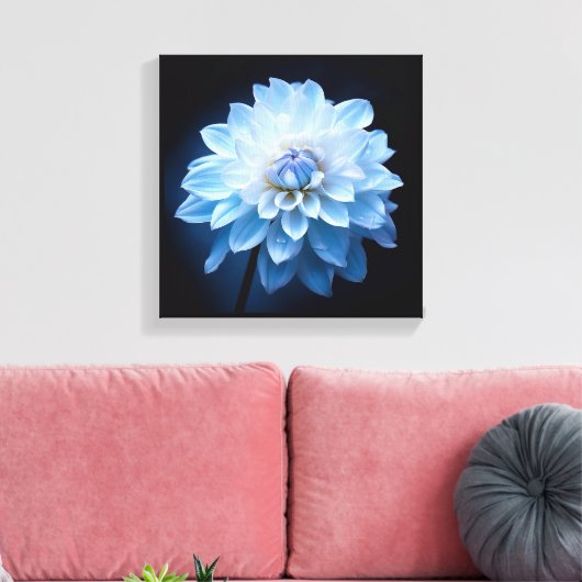 Blaue Blume Leinwanddruck (Insitu (Wohnzimmer))