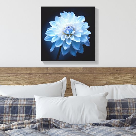 Blaue Blume Leinwanddruck (Insitu (Schlafzimmer))