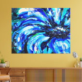 Blaue Blume Leinwanddruck (Insitu (Wohnzimmer))