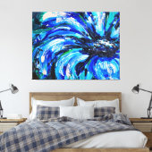 Blaue Blume Leinwanddruck (Insitu (Schlafzimmer))
