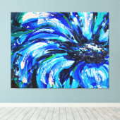 Blaue Blume Leinwanddruck (Insitu (Holzboden))