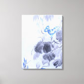 Blaue Blume Leinwanddruck (Vorderseite)