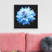 Blaue Blume Leinwanddruck (Insitu (Wohnzimmer))