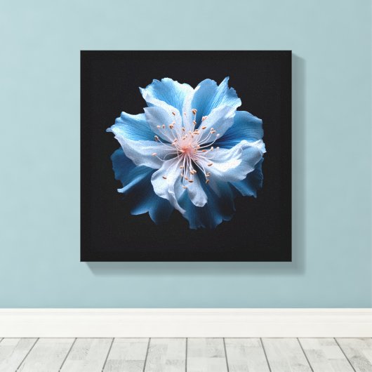 Blaue Blume Leinwanddruck (Insitu (Holzboden))