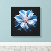 Blaue Blume Leinwanddruck (Insitu (Holzboden))
