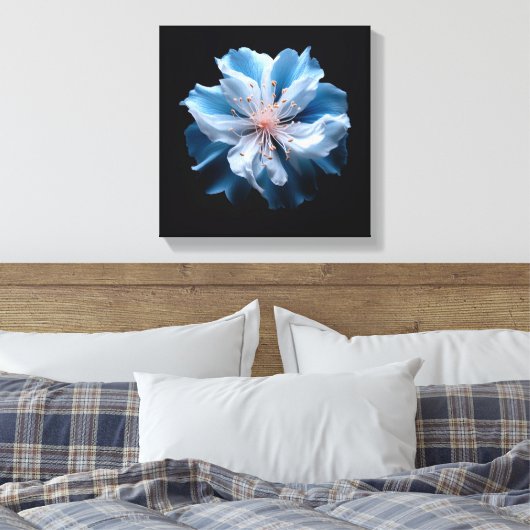 Blaue Blume Leinwanddruck (Insitu (Schlafzimmer))