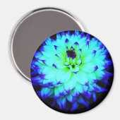 Blaue Blume Magnet (Vorderseite/Rückseite)