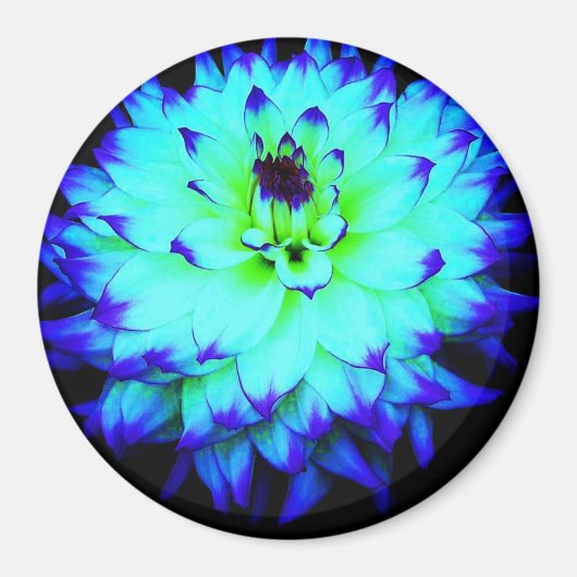 Blaue Blume Magnet (Vorne)