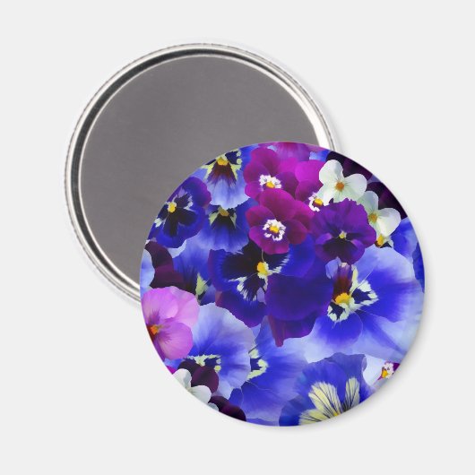 Blaue Blume Magnet (Vorderseite/Rückseite)