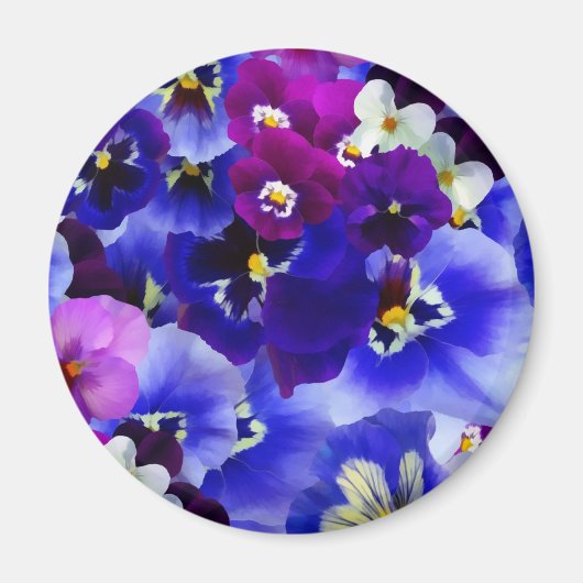 Blaue Blume Magnet (Vorne)