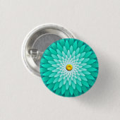 Blaue Blume Mandala-68566 Button (Vorne & Hinten)