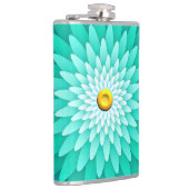 Blaue Blume Mandala-68566 Flachmann (Rechts)