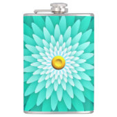 Blaue Blume Mandala-68566 Flachmann (Vorderseite)