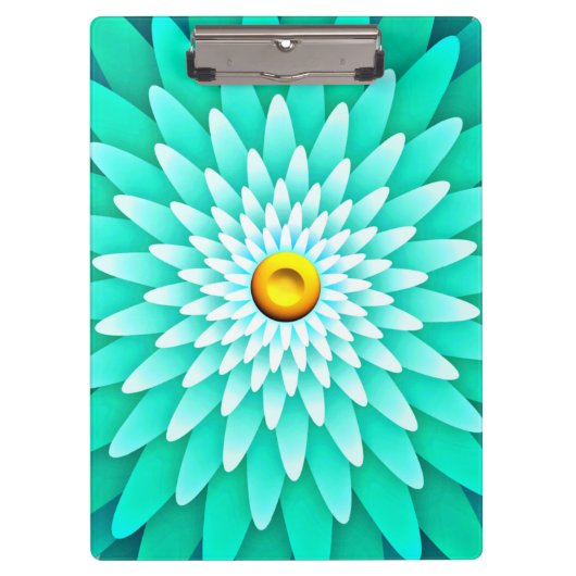 Blaue Blume Mandala-68566 Klemmbrett (Vorderseite)