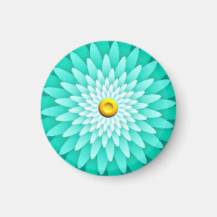 Blaue Blume Mandala-68566 Magnet