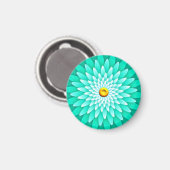 Blaue Blume Mandala-68566 Magnet (Vorderseite/Rückseite)