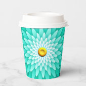 Blaue Blume Mandala-68566 Pappbecher (Rückseite)