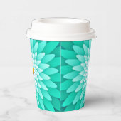Blaue Blume Mandala-68566 Pappbecher (Rechts)