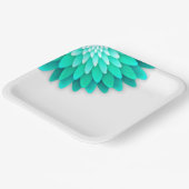 Blaue Blume Mandala-68566 Pappteller (Gewinkelt)