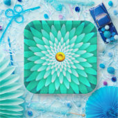 Blaue Blume Mandala-68566 Pappteller (Party)