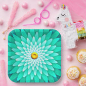 Blaue Blume Mandala-68566 Pappteller (Party)