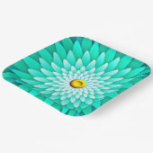 Blaue Blume Mandala-68566 Pappteller (Gewinkelt)