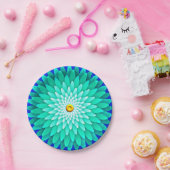 Blaue Blume Mandala-68566 Pappteller (Party)