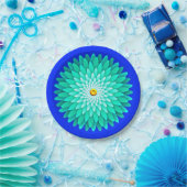 Blaue Blume Mandala-68566 Pappteller (Party)
