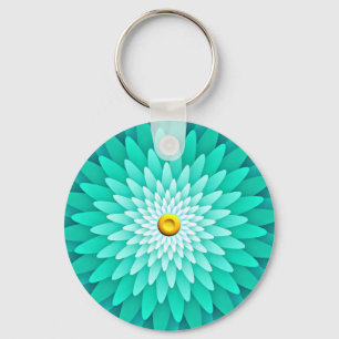 Blaue Blume Mandala-68566 Schlüsselanhänger
