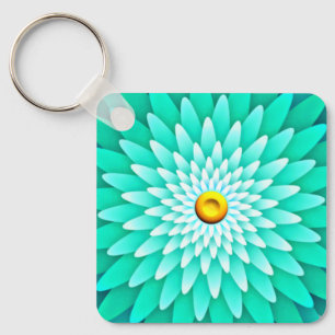 Blaue Blume Mandala-68566 Schlüsselanhänger