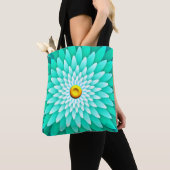 Blaue Blume Mandala-68566 Tasche (Von Nahem)