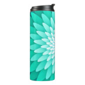 Blaue Blume Mandala-68566 Thermosbecher (Nach links gedreht)