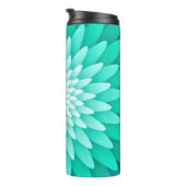 Blaue Blume Mandala-68566 Thermosbecher (Nach rechts gedreht)