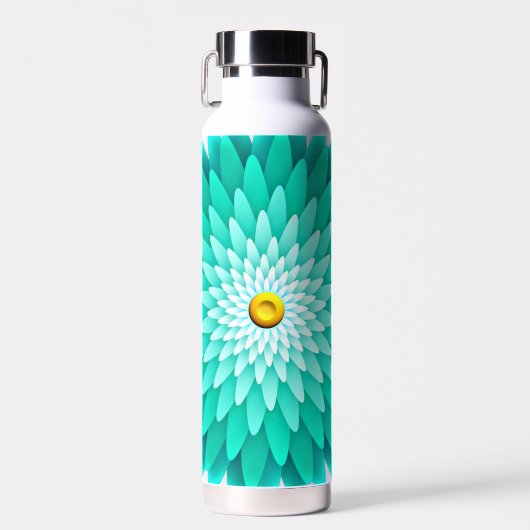 Blaue Blume Mandala-68566 Trinkflasche (Vorne)