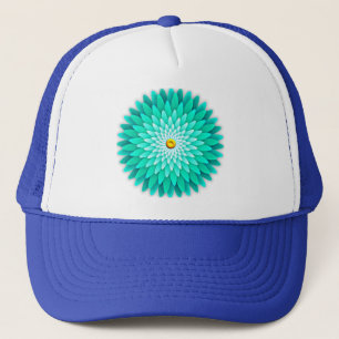 Blaue Blume Mandala-68566 Truckerkappe