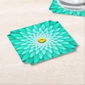 Blaue Blume Mandala-68566 Untersetzer (angewinkelt)