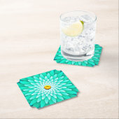 Blaue Blume Mandala-68566 Untersetzer (Vor Ort)
