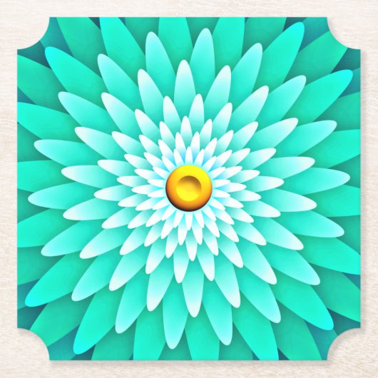 Blaue Blume Mandala-68566 Untersetzer (Vorderseite)