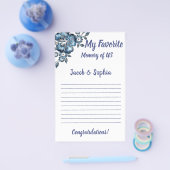 BLAUE BLUME MEINE SPEICHERSPEICHERSPIELKARTE FÜR D FLYER (Einzeln)