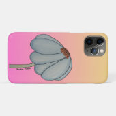 Blaue Blume mit rosa Hintergrund Case-Mate iPhone Hülle (Rückseite (Horizontal))