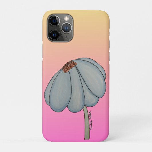 Blaue Blume mit rosa Hintergrund Case-Mate iPhone Hülle (Rückseite)